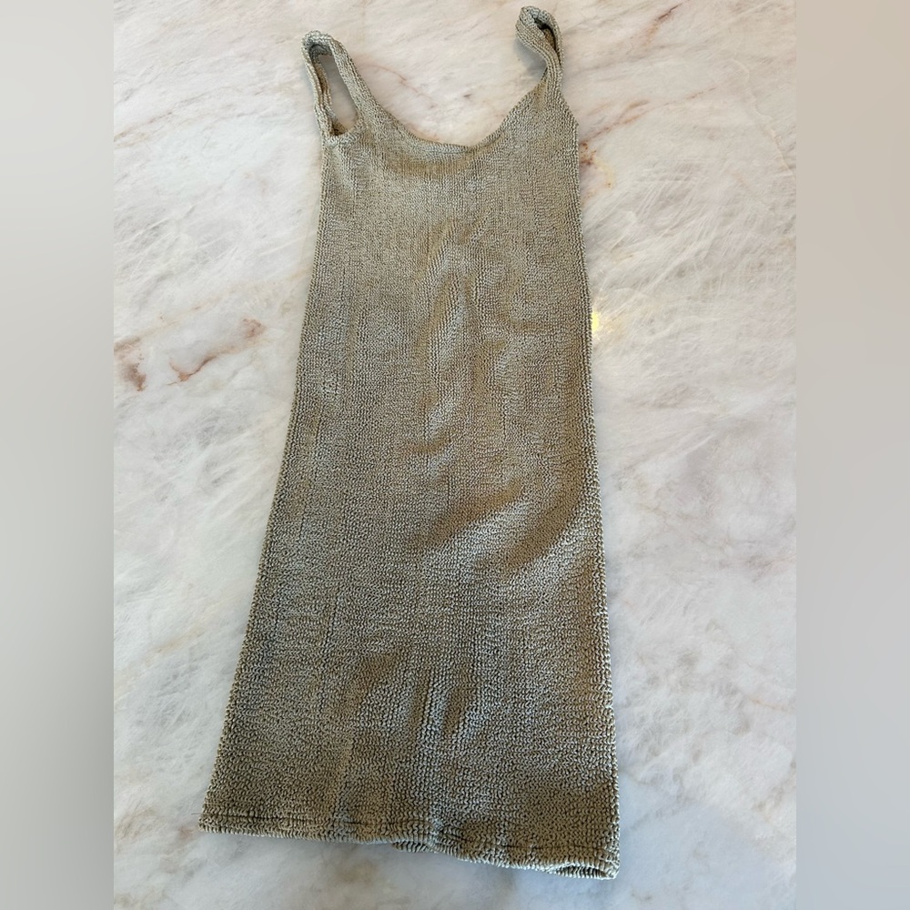Hunza tan mini dress